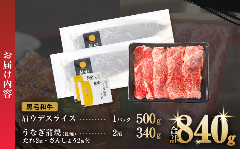 ≪数量限定≫うなぎ×黒毛和牛 都農町最強セットB 肉 牛 牛肉 おかず 国産_T030-072