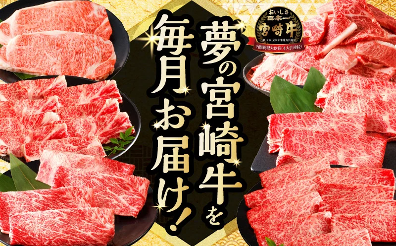 ≪6か月定期便≫夢の宮崎牛食べつくしセット(総重量6kg) 肉 牛 牛肉 おかず 国産_T030-1433